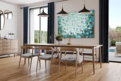 XXL Öl Gemälde 'Emerald Gloss' | Handgemaltes Unikat
