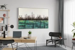 XXL Öl Gemälde 'Emerald Harbour' | Handgemaltes Unikat