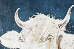 XXL Öl Gemälde 'Enchanted Cow' | Handgemaltes Unikat