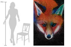XXL Öl Gemälde 'Fabel vom Fuchs' | Handgemaltes Unikat