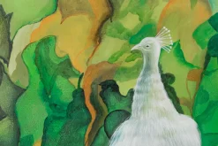 XXL Öl Gemälde 'Fading peacock' | Handgemaltes Unikat