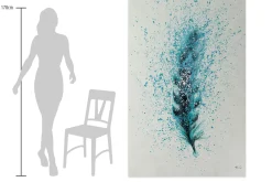 XXL Öl Gemälde 'Fallen Feather' | Handgemaltes Unikat
