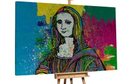 XXL Öl Gemälde 'Farben der Mona Lisa' | Handgemaltes Unikat
