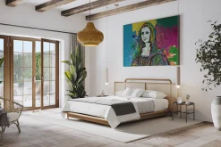 XXL Öl Gemälde 'Farben der Mona Lisa' | Handgemaltes Unikat