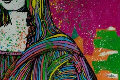 XXL Öl Gemälde 'Farben der Mona Lisa' | Handgemaltes Unikat