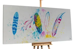 XXL Öl Gemälde 'Feather`s Tenderness' | Handgemaltes Unikat