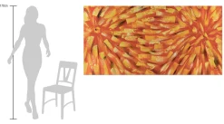 XXL Öl Gemälde 'Feuer-Lilien' | Handgemaltes Unikat