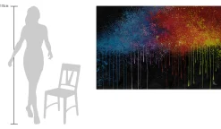 XXL Öl Gemälde 'Fireworks of Colours' | Handgemaltes Unikat