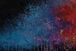 XXL Öl Gemälde 'Fireworks of Colours' | Handgemaltes Unikat