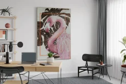 XXL Öl Gemälde 'Flamingo Fantasy' | Handgemaltes Unikat