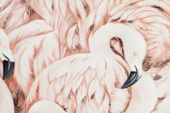 XXL Öl Gemälde 'Flamingofest' | Handgemaltes Unikat