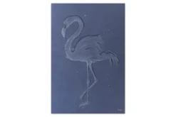 XXL Öl Gemälde 'Flamingo in Flieder' | Handgemaltes Unikat