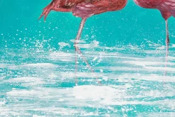 XXL Öl Gemälde 'Flamingosommer' | Handgemaltes Unikat
