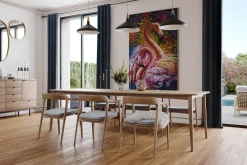 XXL Öl Gemälde 'Flamingo Symphony' | Handgemaltes Unikat