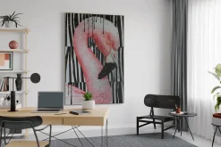 XXL Öl Gemälde 'Flamingo Tale' | Handgemaltes Unikat