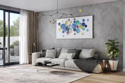 XXL Öl Gemälde 'Floating Bubbles' | Handgemaltes Unikat