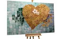 XXL Öl Gemälde 'Floating Heart' | Handgemaltes Unikat