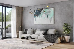 XXL Öl Gemälde 'Floral Aquarelle' | Handgemaltes Unikat
