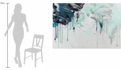 XXL Öl Gemälde 'Floral Aquarelle' | Handgemaltes Unikat
