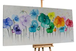 XXL Öl Gemälde 'Florales Spektrum' | Handgemaltes Unikat