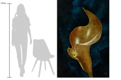 XXL Öl Gemälde 'Floral Flame' | Handgemaltes Unikat