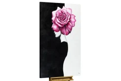 XXL Öl Gemälde 'Floral Silhouette' | Handgemaltes Unikat