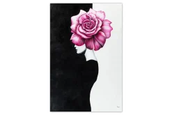 XXL Öl Gemälde 'Floral Silhouette' | Handgemaltes Unikat