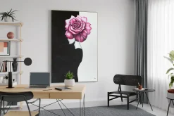 XXL Öl Gemälde 'Floral Silhouette' | Handgemaltes Unikat