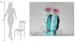 XXL Öl Gemälde 'Flowering Cactus' | Handgemaltes Unikat
