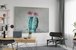 XXL Öl Gemälde 'Flowering Cactus' | Handgemaltes Unikat