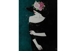 XXL Öl Gemälde 'Flower Masquerade' | Handgemaltes Unikat