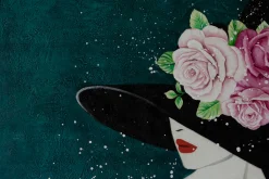 XXL Öl Gemälde 'Flower Masquerade' | Handgemaltes Unikat