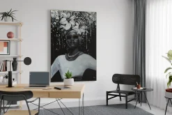 XXL Öl Gemälde 'Flower Queen' | Handgemaltes Unikat