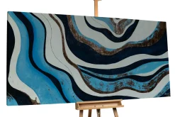 XXL Öl Gemälde 'Flowing Marble' | Handgemaltes Unikat