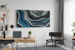 XXL Öl Gemälde 'Flowing Marble' | Handgemaltes Unikat