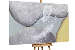 XXL Öl Gemälde 'Flowy Feathers' | Handgemaltes Unikat