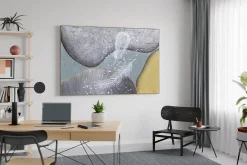 XXL Öl Gemälde 'Flowy Feathers' | Handgemaltes Unikat