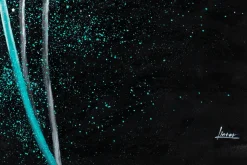 XXL Öl Gemälde 'Fluorescent Bloom' | Handgemaltes Unikat