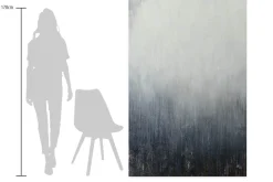 XXL Öl Gemälde 'Foggy Night' | Handgemaltes Unikat