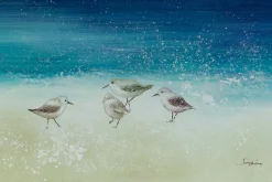 XXL Öl Gemälde 'Fröhlicher Strandtag' | Handgemaltes Unikat