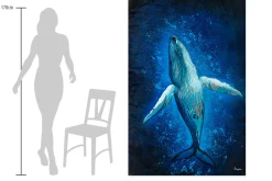 XXL Öl Gemälde 'Friedlicher Gigant' | Handgemaltes Unikat