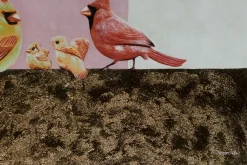 XXL Öl Gemälde 'Funny Parakeet Family' | Handgemaltes Unikat