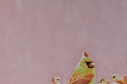 XXL Öl Gemälde 'Funny Parakeet Family' | Handgemaltes Unikat