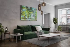 XXL Öl Gemälde 'Fuzzy Green' | Handgemaltes Unikat