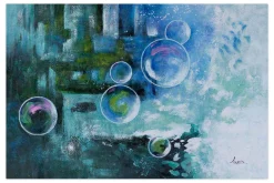 XXL Öl Gemälde 'Galactic Bubbles' | Handgemaltes Unikat