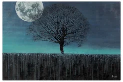 XXL Öl Gemälde 'Geheimer Vollmond' | Handgemaltes Unikat