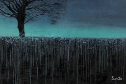 XXL Öl Gemälde 'Geheimer Vollmond' | Handgemaltes Unikat