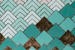 XXL Öl Gemälde 'Geometrical Forest' | Handgemaltes Unikat