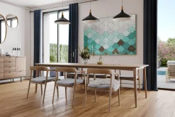 XXL Öl Gemälde 'Geometrical Forest' | Handgemaltes Unikat