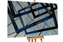 XXL Öl Gemälde 'Geometric Enigma' | Handgemaltes Unikat